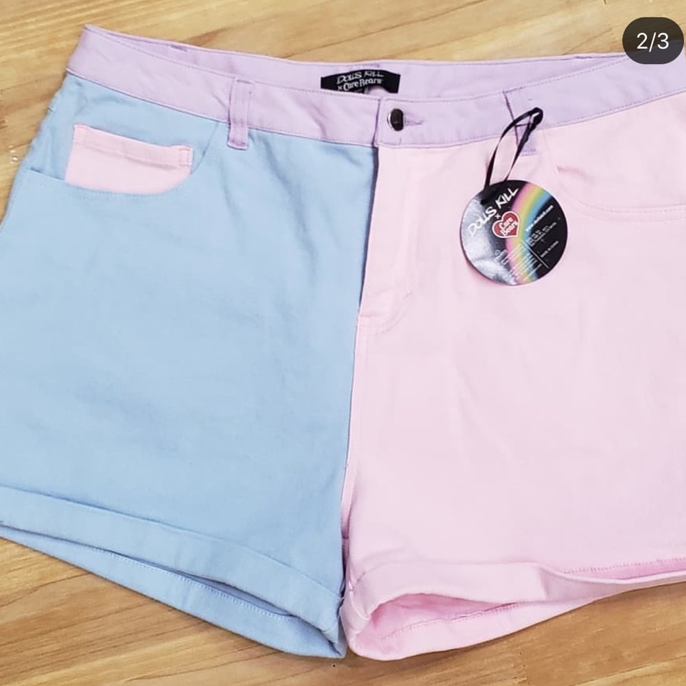 Dolls Kill Care bear Shorts New 1X
